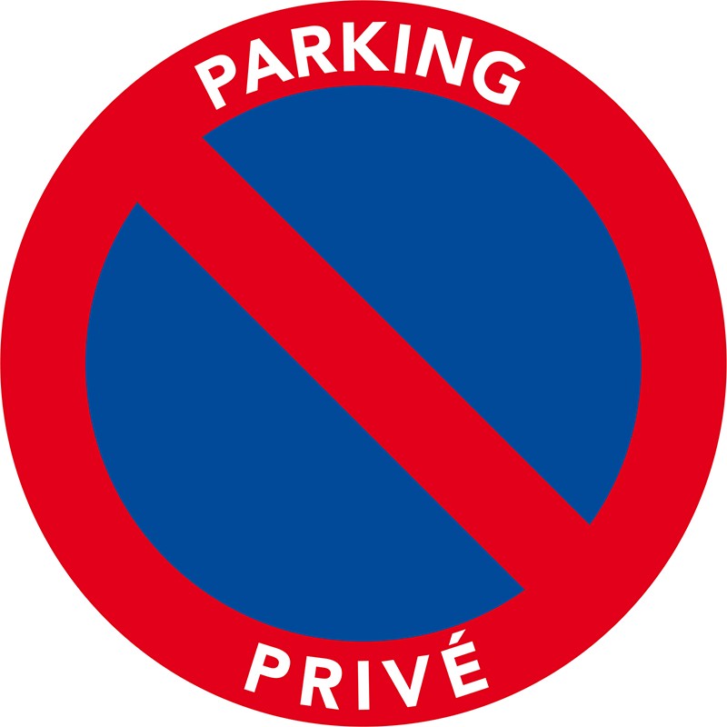 Place de parking privée occupée