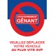 Autocollants de stationnement gênant