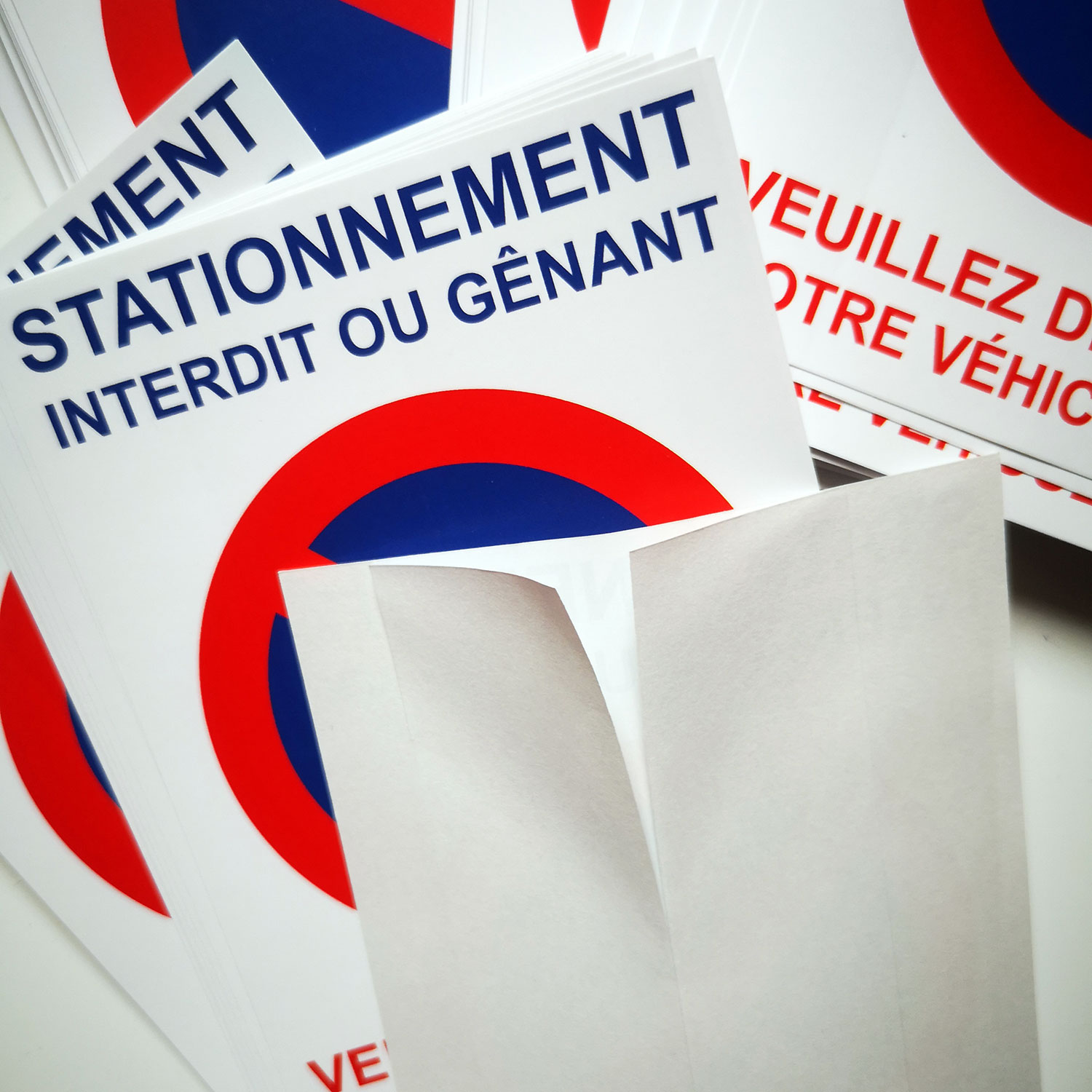 autocollants de stationnement interdit